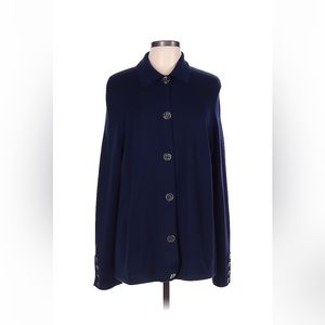 Sak’s 5th Avenue plus size 100%merino cardigan sweater size 2X Navy
